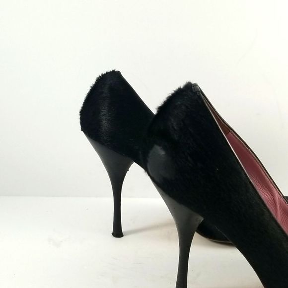 BCBGMAXAZRIA Genuine Calf Hair Black Heels Size 10M. S678 - Picture 4 of 7
